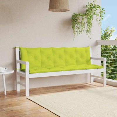 vidaXL Garden Bench Cushion Bright Green 70.9"x(19.7"+19.7")x2.8" Oxford Fabric