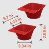TASALON Magnetic Hair Dye Bowl, 2 Piece Hair Dye Kit Bowls for Beauty Salon Trolley Cart and Barber Station - Red - 3 of 4