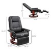 NicBex Manual Recliner Chair with Faux Leather Swivel Chair with 360 Degree with Padded Armrest for Living Room, Reading Room - 4 of 4