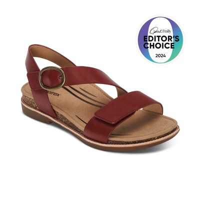 Aetrex Tamara Asymmetrical Quarter Strap Sandal