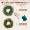 Prelit 22 Inch Artificial Christmas Wreaths with Pine Cone and Berries, Christmas Decorations for Windows, Wall, Mantel - 2 of 4
