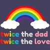 Adult Design By Humans Rainbow Twice The Dad & Love By Racerback Tank Top - 2 of 2