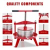 1.32 Gallon/5L Manual Fruit Wine Press with T-Handle, Stainless Steel Fruit and Wine Press with Triangular Structure for Home Kitchen/Outdoor Use - 4 of 4