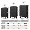 Lyngins 3-Piece Stylish Vertical Stripe Family Hardside Luggage Set – 20" Carry on Luggage, 24" & 28" Suitcases, Waterproof Anti-Scratch ABS Shell - 3 of 4