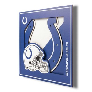 NFL Indianapolis Colts 3D Logo Series Wall Art - 12"x12" - 1 of 4