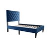 Twin Size Upholstered Platform Bed with Headboard for Bedroom - 3 of 4