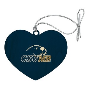 California State University Monterey Bay Primary Logo Heart Love Wood Christmas Tree Holiday Ornament - 1 of 4
