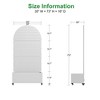Wooakway 72"H Arch Metal Planter Box with Trellis Raised Garden Bed with Arbor Privacy Screen with Wheels - 4 of 4
