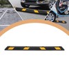 72" Rubber Parking Curb, Heavy Duty Long Garage Floor Wheel Stopper with Highly Visible Yellow Reflective Stripes, Car Parking Bumpers for Truck, RV - 3 of 4