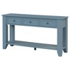 Luxystar Console Table with Three Drawers and Shelf Storage Sideboard, Blue - 3 of 4
