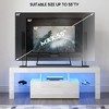55" Modern Anwick LED TV Stand with Large Storage and Glass Shelf, Media Console Table Entertainment Center for Living Room and Bedroom - 3 of 4