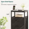 FONTOI Multi-Drawers Dresser with Charging Station, Tall Night Stand Chest of Drawers, Bedside Table Nightstand, Fabric Storage Multi-Choice - 3 of 4