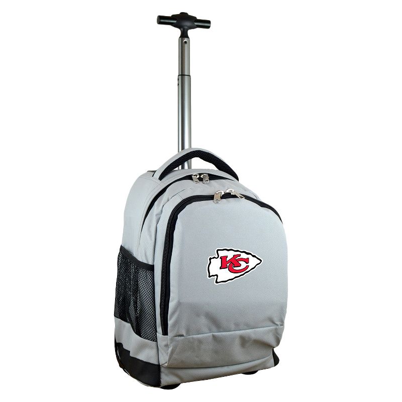 NFL Kansas City Chiefs Premium Wheeled 19&#34; Backpack - Gray, 1 of 7