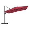 Kumasinova 10ft Square Offset Patio Umbrella with Steel Ribs,Outdoor Umbrella with UV50+ Protection,360° Rotation Beach Umbrella for Patio,Red - 3 of 4