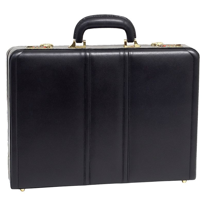 McKlein Daley Leather 3. Attache Briefcase - Black