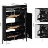 Three Drawers Shoe Cabinet with Doors,Narrow Shoe Storage Cabinet, Drawer Organizer for Entryway,Bedroom,Hallway,Space Efficient Shoe Rack with Doors - 3 of 4
