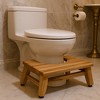 HomeRoots 8" Natural Solid Teak Bathroom Toilet Stool - 2 of 4