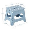 VECELO Folding Step Stool 11/13 in. Non-Slip Surface Portable Foldable 1 Step Stool with Carry Handle, Heavy Duty Stool Blue/Black/Pink/Khaki - 3 of 4