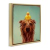 Stupell Industries Wet Dog with a Rubber Ducky Black Framed Floater Canvas Wall Art - 3 of 4