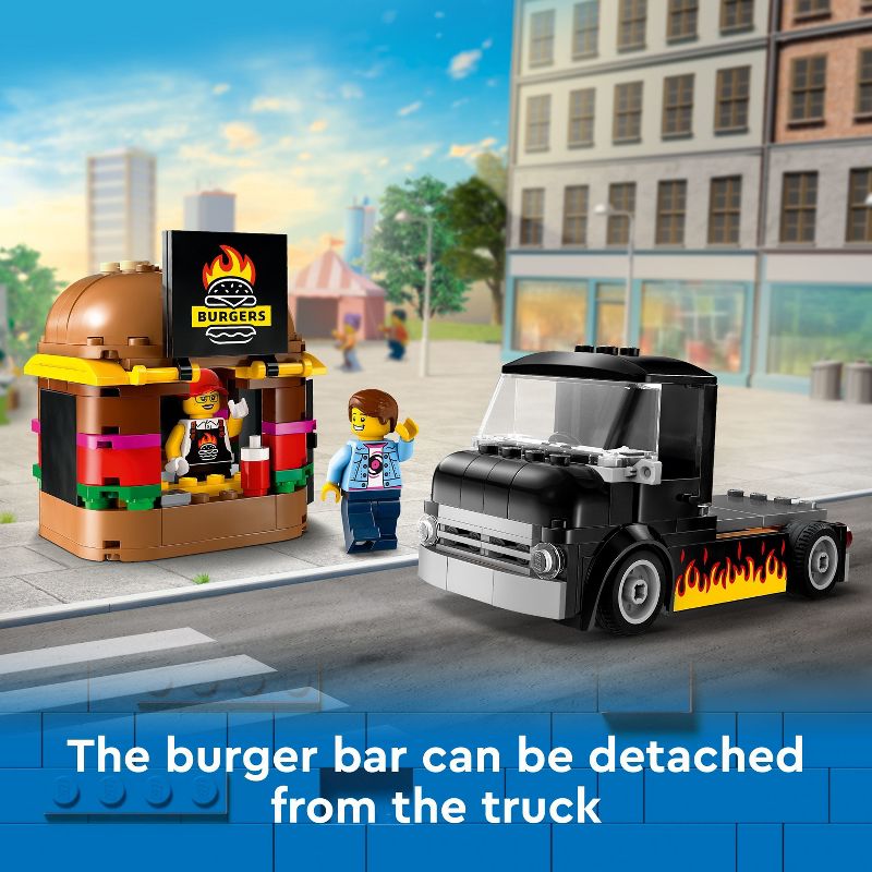 LEGO City Burger Truck Toy Building Set, Pretend Play Toy 60404, 4 of 11
