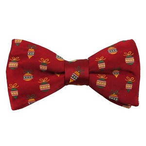Jacob Alexander Men's Ornaments Merry Christmas Pre-Tied Adjustable Banded Bow Tie - 1 of 1