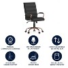 Alamont Mid Back Metal Swivel Office Chair Black/Rose Gold - 2 of 4