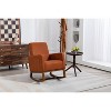 TOAOTBNBO Modern Accent Chair with Two Side Pocket, Cozy Arm Chair with High-density Sponge Comfortable Rocking Chair for Bedroom, Brown - 4 of 4