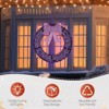 NAYSAYE 36IN Christmas Wreath with Bow Holiday Decoration for Front Door Wall Porch Indoor Outdoor Use  , Purple and Black, 35.4"*4.3"*35.4" - 4 of 4
