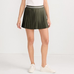 Lands' End Women's Active Woven Pleated Skort - 1 of 4