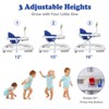 Infans 2-in-1 Foldable Baby Walker w/ Adjustable Heights & Detachable Toy Tray Blue - 4 of 4