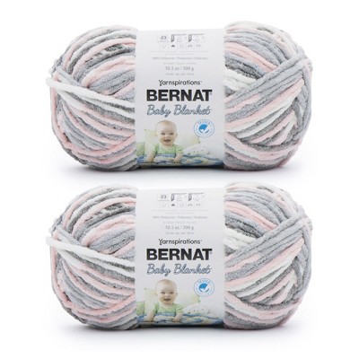 Bernat Baby Blanket Big Ball Yarn 24 Pack-Grays