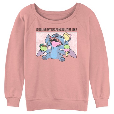 Juniors Womens Lilo & Stitch Juggling my Responsibilities Like Sweatshirt - image 1 of 3