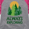 Girls' - Instant Message - Always Exploring Shirt Tail Raglan Graphic T-shirt - 2 of 4