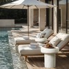LuxenHome Off White MgO Round 18.5-Inch Tall Side Table, Indoor and Outdoor Off-White - 4 of 4