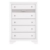 ORRD 6-Drawer Chest, White Laminate Dresser with Felt Lined Drawers & Silver Trim, 34" Wide Storage Cabinet for Bedroom, Hallway, Office - 3 of 4