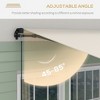 PAGED Awning Retractable Awning with Manual Crank Handle for Deck, Balcony, Garden - 3 of 4