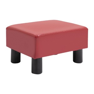 NicBex Linen-Like Storage Ottoman Cube Tufted Footrest with Plastic Legs for Bedroom and Living Room, Red - 1 of 4
