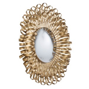 Dexmalle Modern Golden Elegant Sunburst Design Wall Mirror - 1 of 4