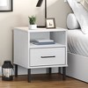 vidaXL Nightstand Bedroom Storage Cabinet Bedside Table Solid Pine Wood OSLO - 2 of 4