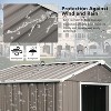 6 x 5FTOutdoor Metal Storage Shed w/Floor Frame Sun Protection Waterproof Storage House w/Lockable Sliding Door For Patio Lawn Backyard spire+window - 4 of 4