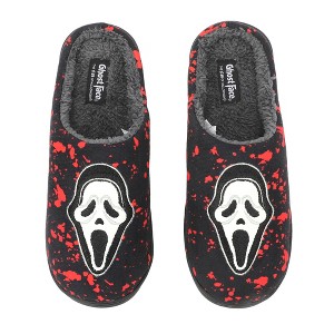 Ghostface Mask & Blood Splatter Adult Black Scuffs - 1 of 4
