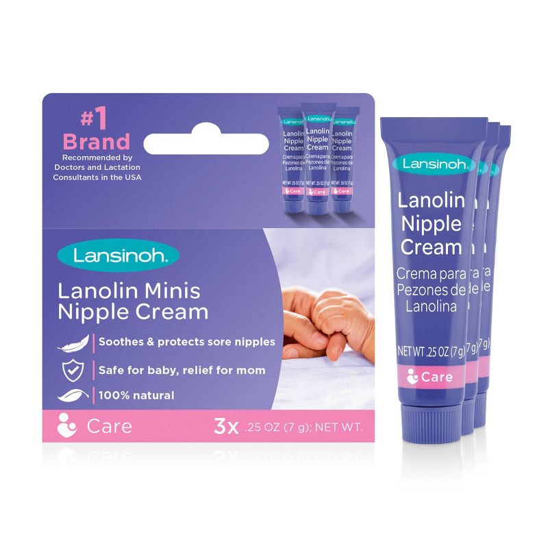Lansinoh Lanolin Nipple Cream Breastfeeding Essentials - 0.25oz/3pk, 1 of 12
