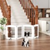 ROOMTEC Free Standing Dog Gate,4 Panel 32" Height Foldable Dog Fences Indoor, Pet Gate for Stairs,Doorways - 3 of 4