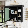 Rbied 35 in. W x 28 in. H MDF Medicine Cabinet with Mirror, Bathroom Storage Wall Cabinet with Adjustable Shelves - 4 of 4