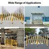 Metal Expandable Barricade Gate, Portable Retractable Fence Outdoor with Lockable Casters, Folding Security Barrier for Crowd Control, Events - 3 of 4