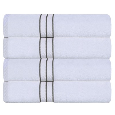 Hotel Style Luxury Anti-Microbial, 2 Piece Bath Towel Set, Charcoal Grey 