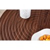 Maggift Patio End Tables, Modern Round Coffee Table - Annular Texture, Round Dining Table for 4 for Office, Lounge, Brown, 23.6"*23.6"*14.5" - 4 of 4