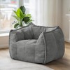 Pamapic Teddy Fabric Bean Bag Chair, Foam Filled Bean Bag sofa for Adults & Kids, Floor Seating for Living Room - 2 of 4