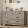 7 Dresser Wide Drawer with Storage,Wooden Closet Storage Chest for Living Room, Bedroom - 2 of 4