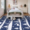 Christmas Washable Rug for Home Decor,Indoor Non Slip Carpet,Soft Low Pile Rugs with Xmas Tree Reindeer Snowflake for Entryway,Living Room,Bedroom - 3 of 4